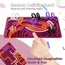 Silicone Sensory Activity Board Fidget Toys Children Relieve Stress Educational Toy Decompression Board Montessori Toy for Kids