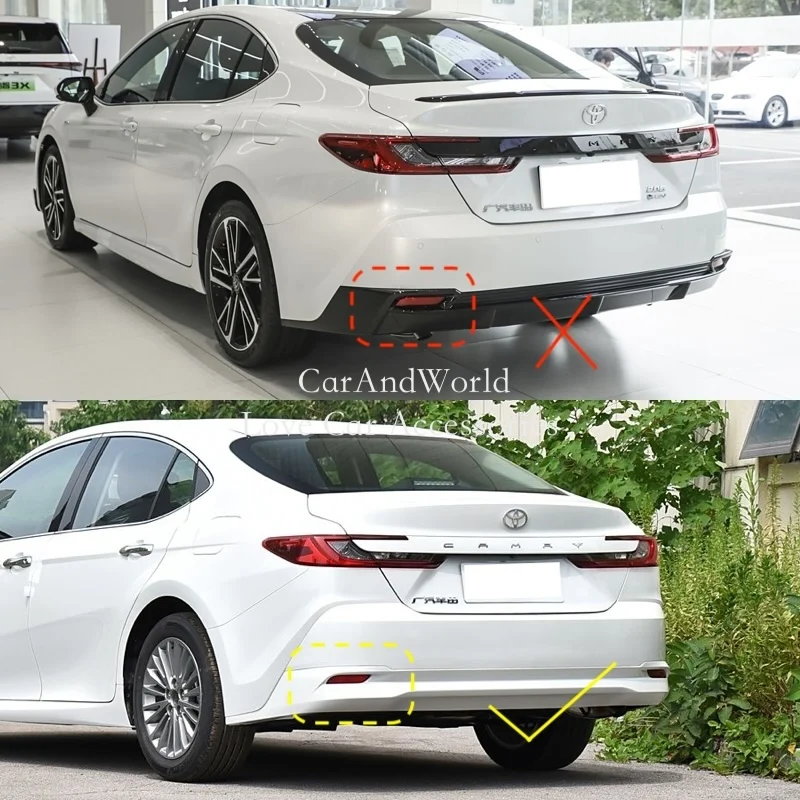 ABS كروم الخلفي الذيل الضباب ضوء Foglamp الإطار غطاء الزخرفية الزخارف لتويوتا كامري XV80 2024 2025 اكسسوارات صب السيارات