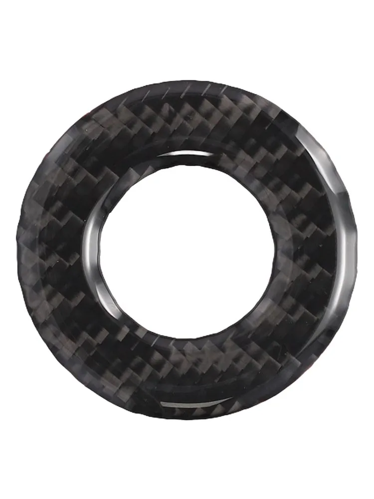 Car Interior Decoration Carbon Fiber Ignition Switch Ring Tape Attached Unique And Fashion Easy Installation Epoxy Coating