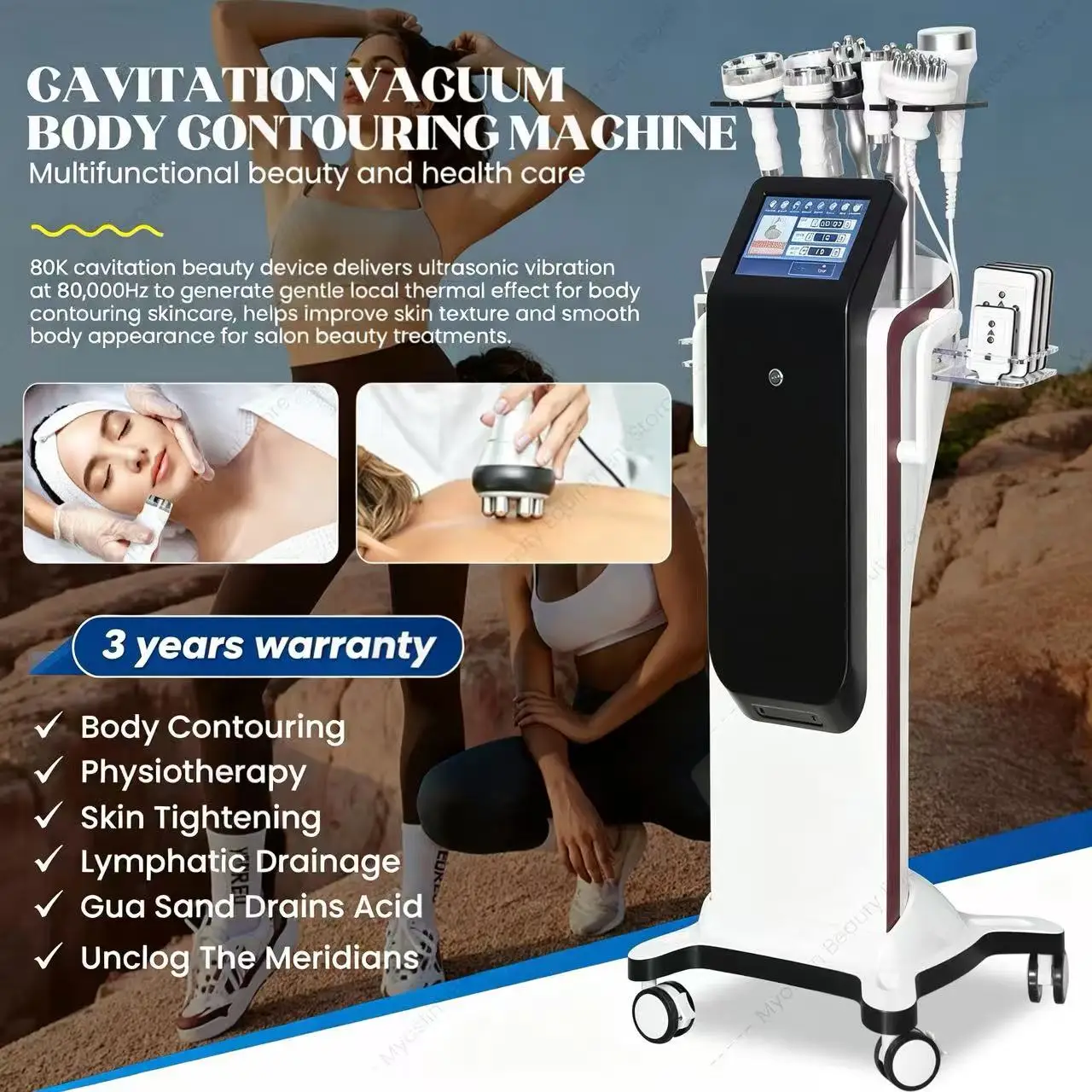 40/80K Cav Machine 10-1 RF Body Shaping Lose Weight Multipolar Slimming Facial Skin Tightening Lifting Device