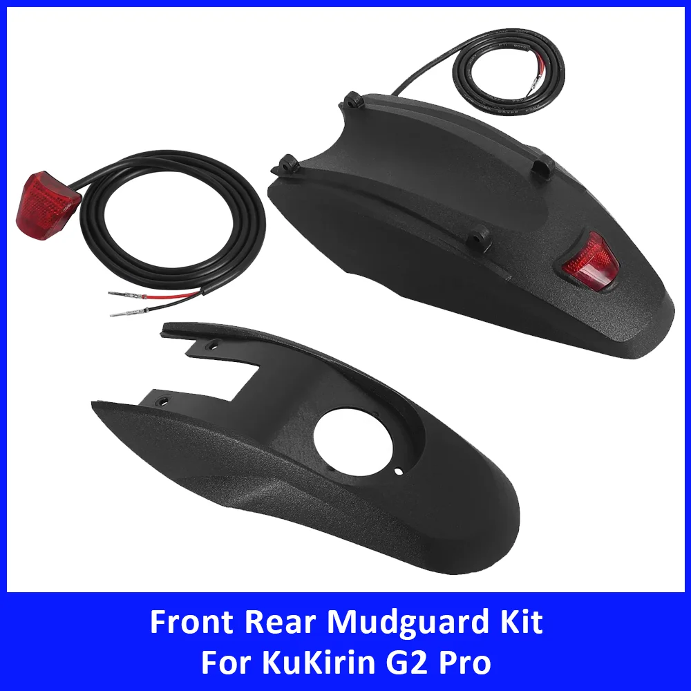 Front Rear Mudguard Kit for KUGOO KuKirin G2 Pro Electric Scooter Accessories Rear Fender with Taillight Replacement Spare Parts