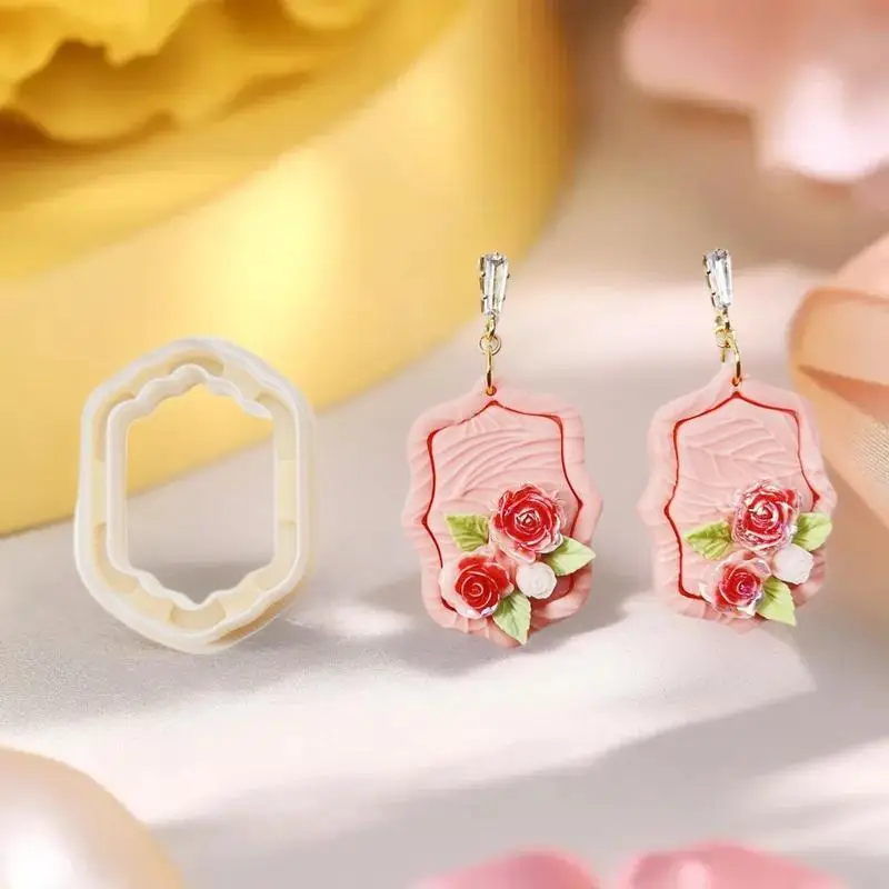 Frame Shape Polym Er Clay Cutters Embossing Clay Cutters For Earrings Jewelry Making DIY Hand Tools