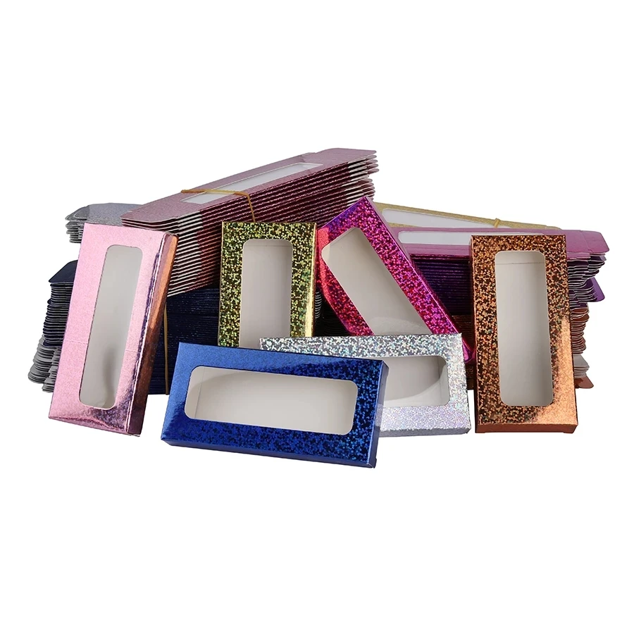 

wholesale paper eyelash packaging box lash boxes packaging custom own logo for 10mm-25mm mink eyelashes case bulk