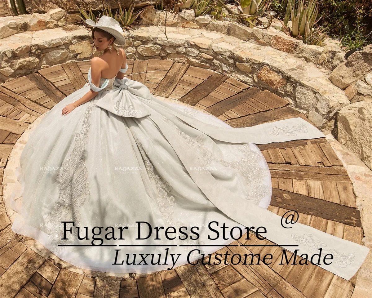 Customized Beautiful Sexy off the shoulder Quinceanera Dresses Dreamy Sweetheart Chest Waist Bundle Vestidos de 15 quinceañer