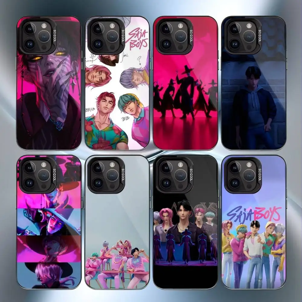 

Saja Boys KPopS D-Demon H-Hunters Phone Case For IPhone 16 17 15 14 12 13 Pro Max Black Color Shockproof Cover