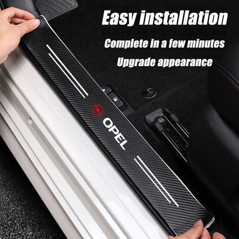 شريط عتبة من ألياف الكربون مضاد للانزلاق ومضاد للخدش لأوبل أسترا j g إنسيجنيا كورسا دي فيكترا c زافيرا أدوات تلقائية #4