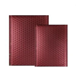 50Pcs Aluminum Foil Bubble Bags Wine Red Padded Shipping Envelope Waterproof Packaging Express Bags Shockproof Bubble Mailer