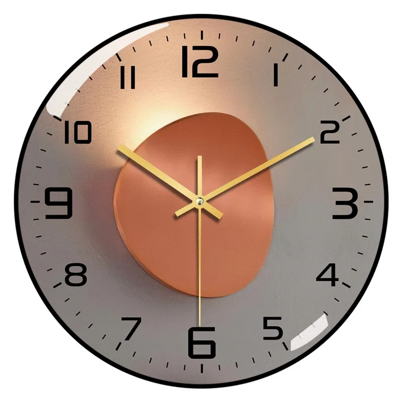 Modern simple clock wall clock living room fashion light and shadow art Internet celebrity silent clock personalized decoration