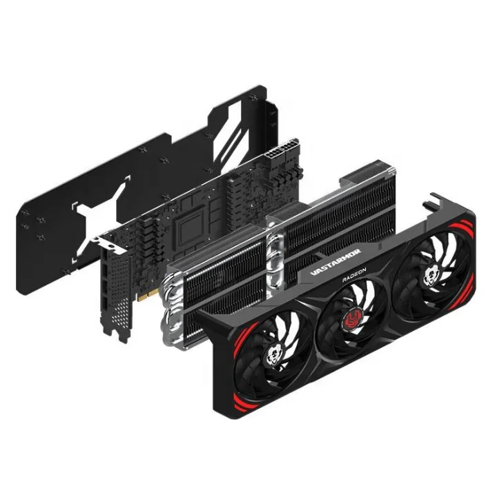 Vastarmor RX 7800 XT 16G D6 Brand New GPU GDDR6 16G Gaming Graphic catds For Desktop 256 bit Three Fan Cooled