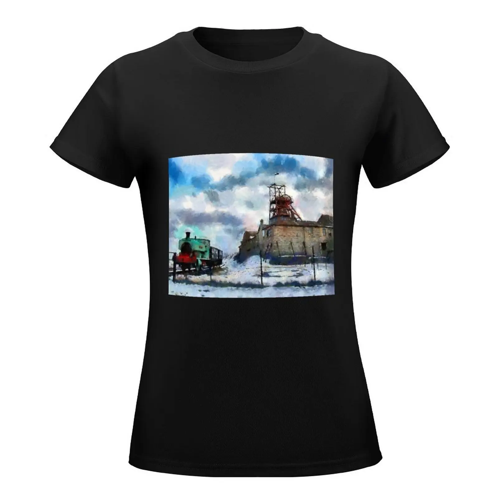 The Big Pit, Blaenavon, Wales T-Shirt summer top tops korean fashion female spring clothes Women 2024