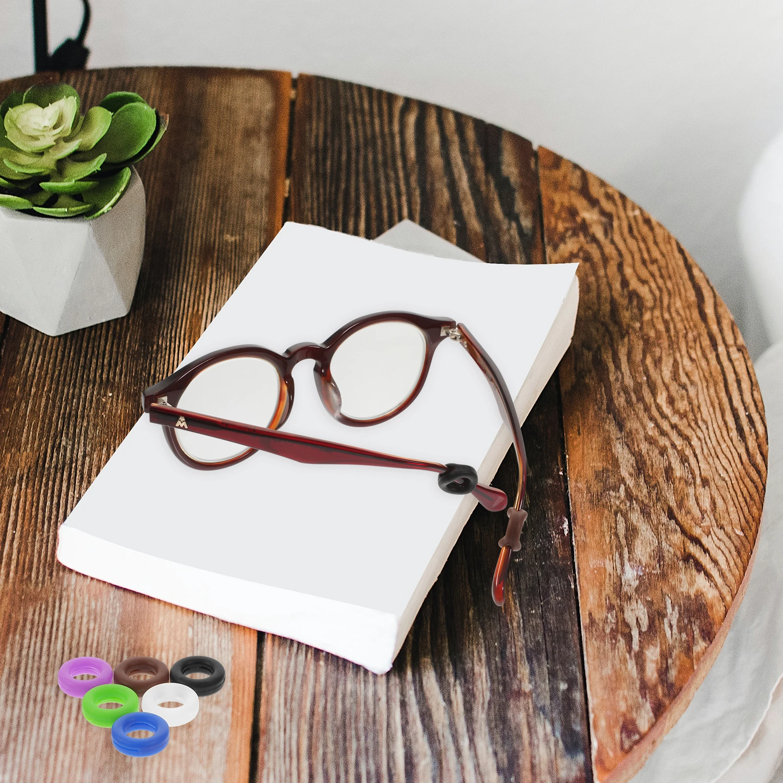 

12 set Silicone Anti-Slip Ear Hooks Glasses Frame Grips Sleeve Retainer Temple Tips Round Fit All Sunglasses Eyeglasses Reading