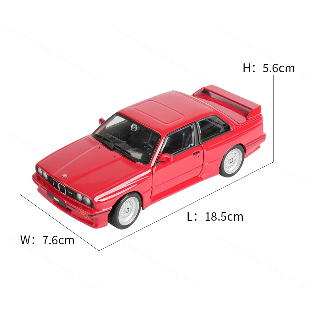 Bburago 1:24 1988 BMW M3 (E30) Sports Car Static Die Cast Vehicles Collectible Model Car Toys