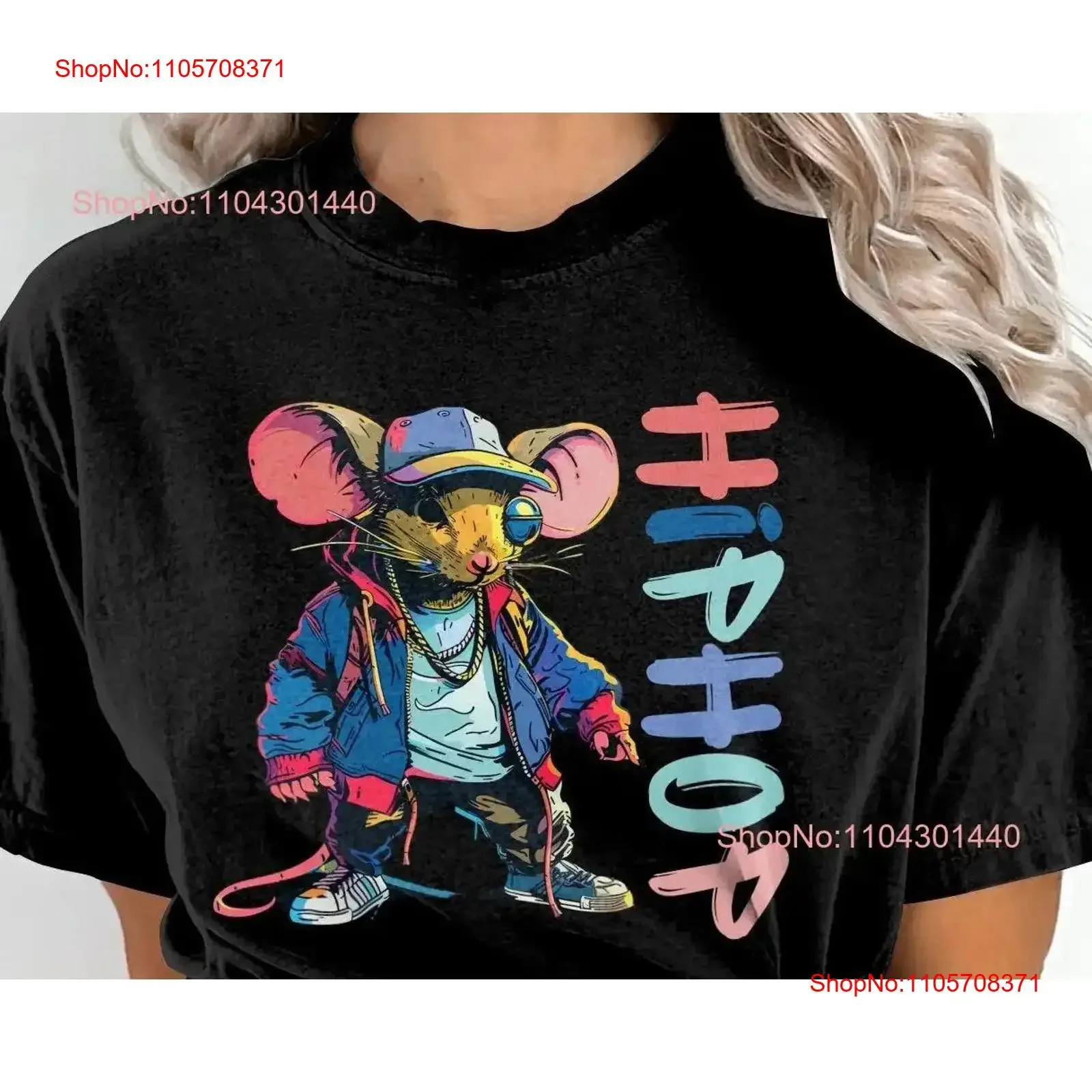 Hip Mouse in Jacket and Sneakers T Shirt Fun Animal Character Street Style Cool Design vintage Washed Soft streetwear Unisex