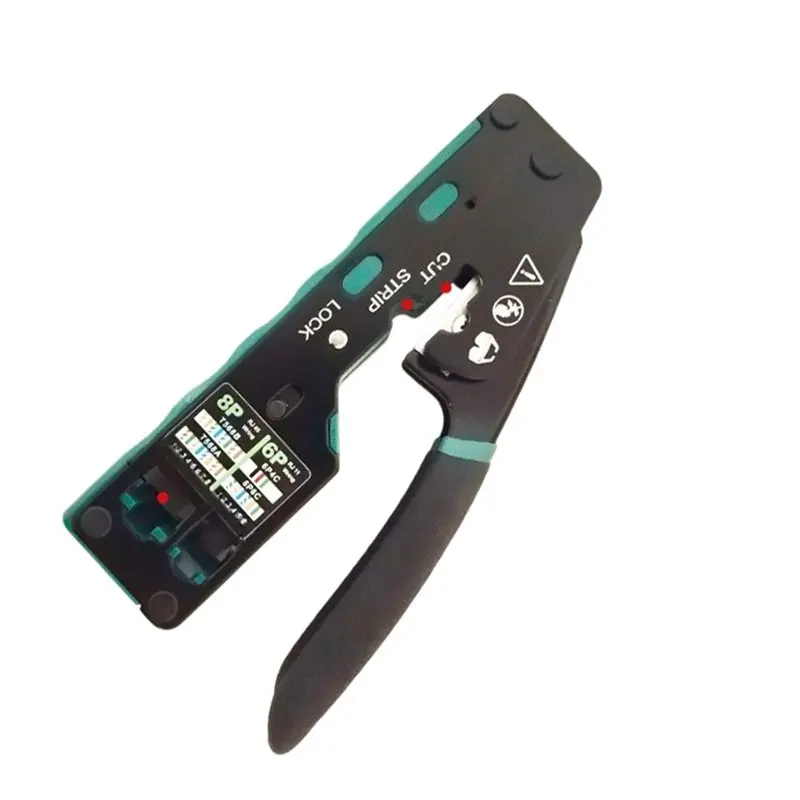 [B24B!】 Dual Use For RJ45 Punch Down Tool 6088 Through Hole Wire Crimper 8P6P For RJ45 Crystal Head Network Cable Crimping Plier - view 5