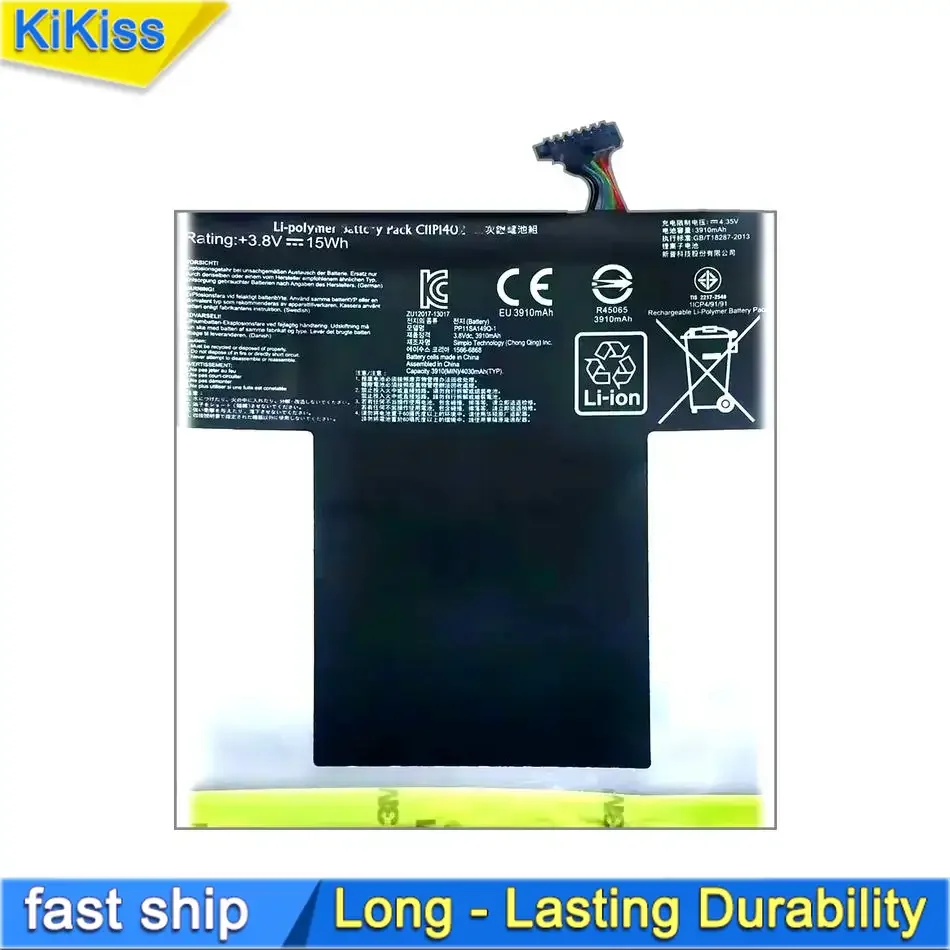 

Tablet Battery C11P1402 For Asus Fone Pad 7 ME375C FE375 FE375CXG K019 Long-Lasting Performance 3910mAh