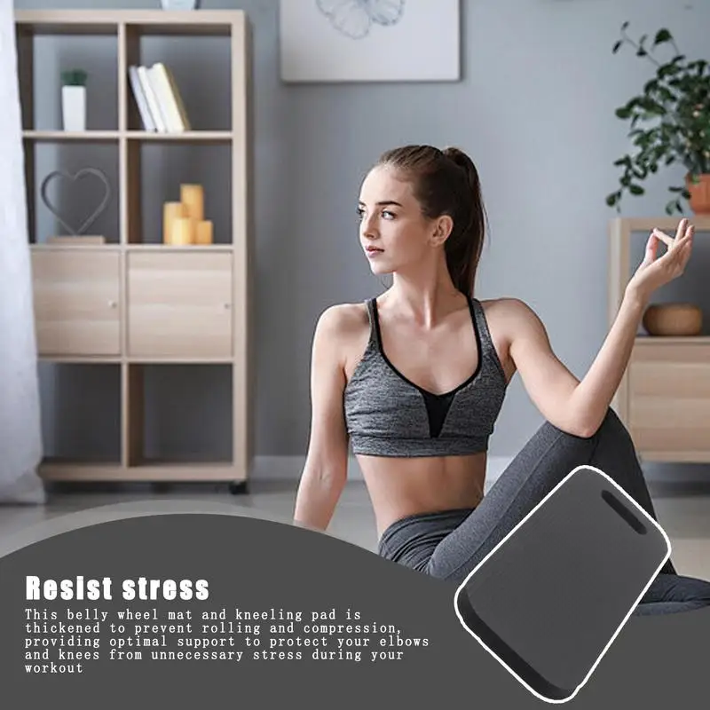 

Exercise Knee Mat Thick Non-slip Pad for Pilates Yoga Rectangle Soft Floor Exercise Mat Portable Extra Padding for Elbows