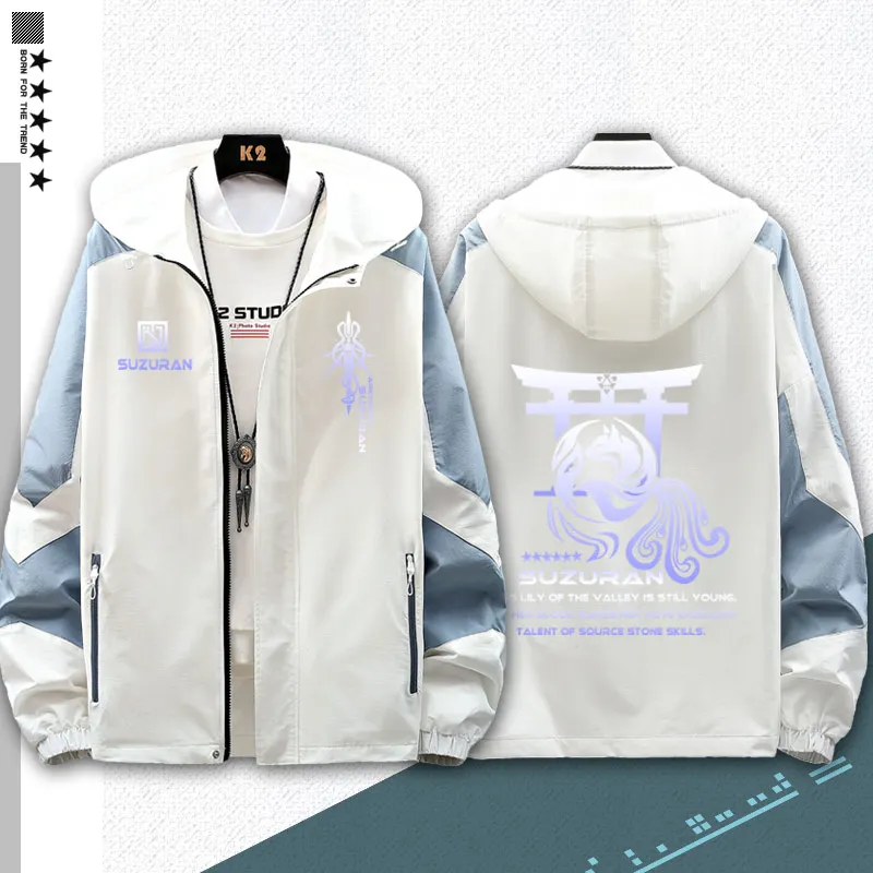 Arknights Suzuran Long Sleeve Jacket Unisex Coat Hoodie Zipper Fashion Cool Hooded Sweatshirt Top Cosplay Costume