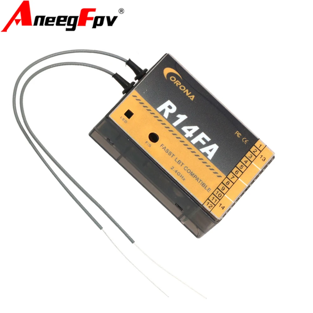 Corona R14FA 14CH RC Model Receiver For 10C 12FG 14SG 16SZ 18SZ FUTABA 2.4Ghz FASST Compatible Receiver