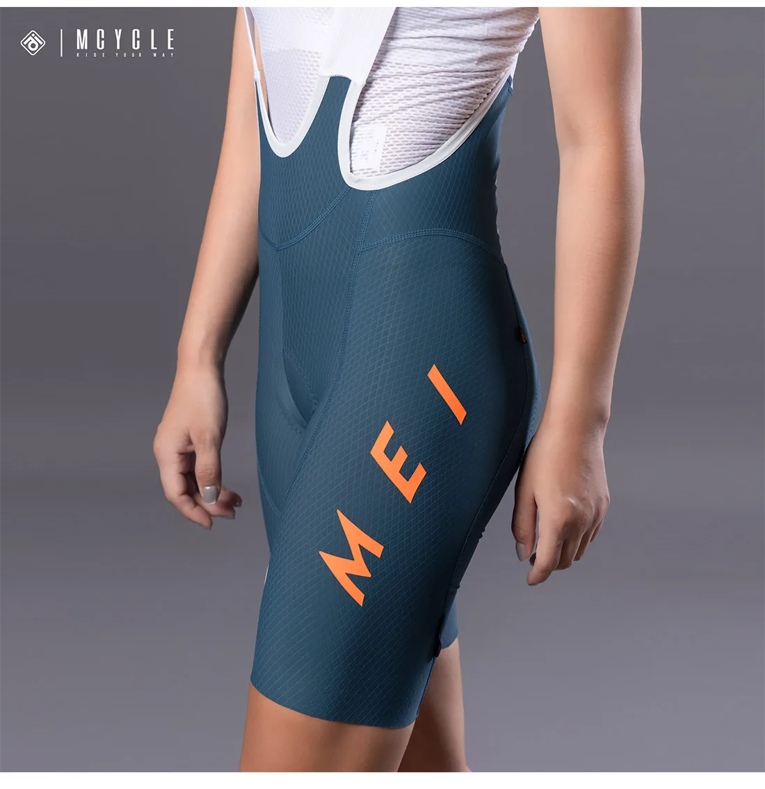 Mcycle Neues Design Radsport-Trägerhose, buntes Logo, Fahrrad-Trägerhose, atmungsaktiv, gepolstert, Fahrrad-Shorts, hohe Taille, Unisex-Radsport-Trägerhose – Detail 27