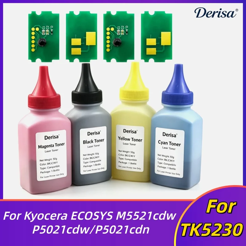 TK5230 TK-5230 Toner and Chip For Kyocera ECOSYS M5521cdw P5021cdw P5021cdn M5521 P5021 Toner Refill EUR Version
