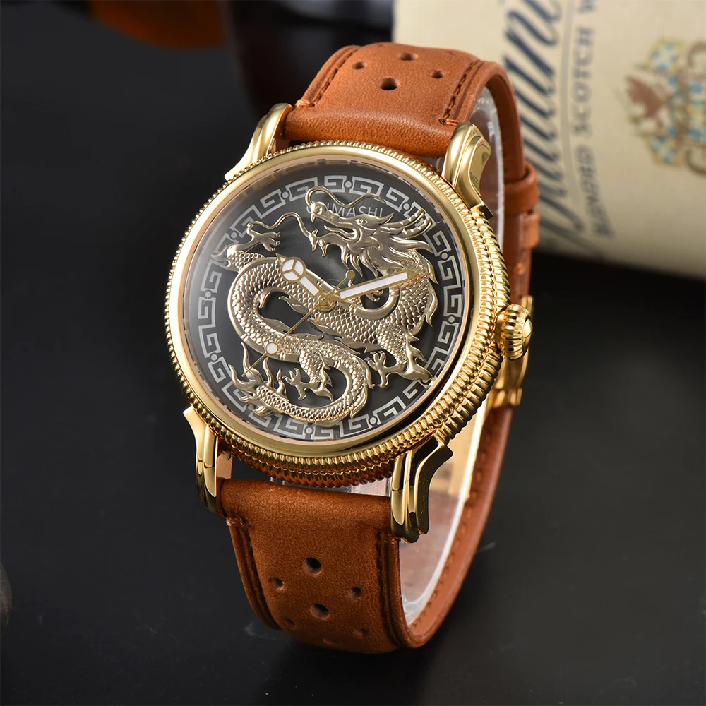 watches for men 42.5mm Man Watch Dragon rotation Watch Miyota8215 Movement Stainless steel waterproof sapphire glass