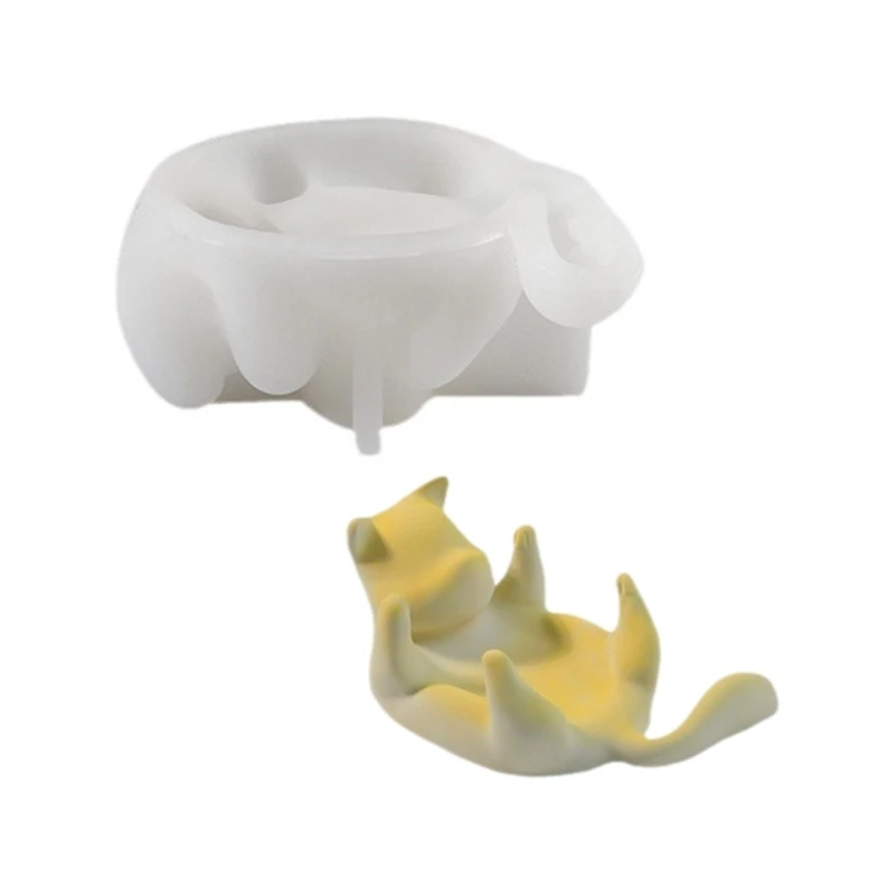 

DIY Cute Cat Shape Jewelry Tray Stand Silicone Mold Desktop Decoration Ornament Necklace Holder Earrings Stand Epoxy Resin Mould
