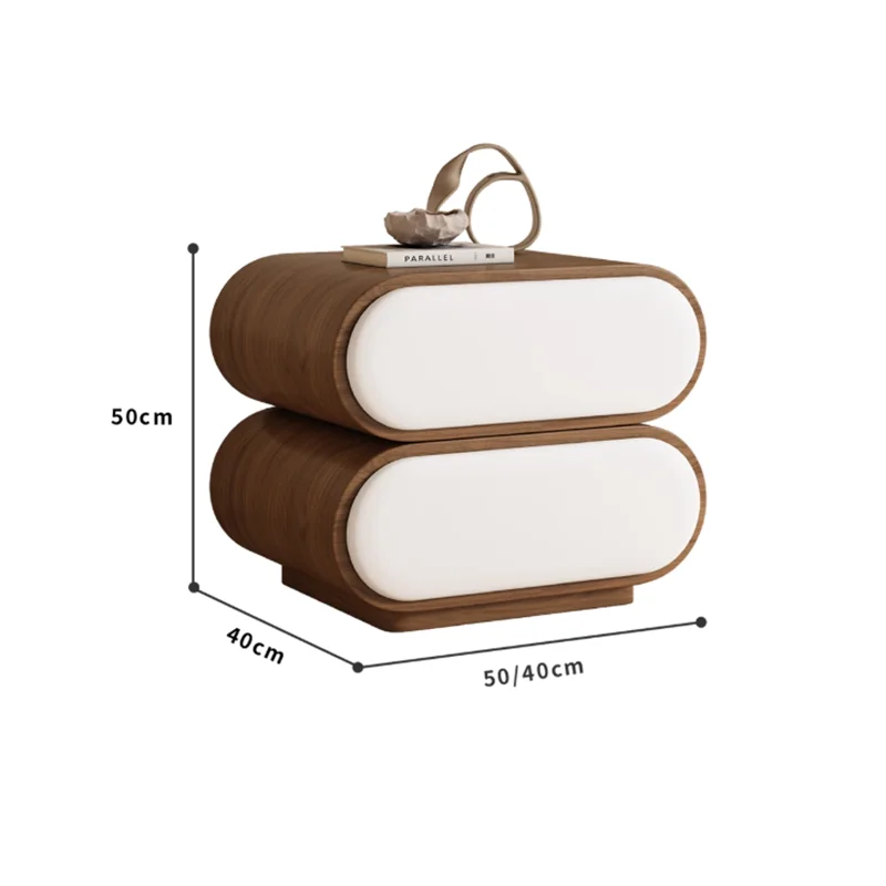 Space Saving Bedside Tables Cream Style Trendy Aesthetic Nightstand Minimalist Design Mesitas De Noche Bedroom Furniture