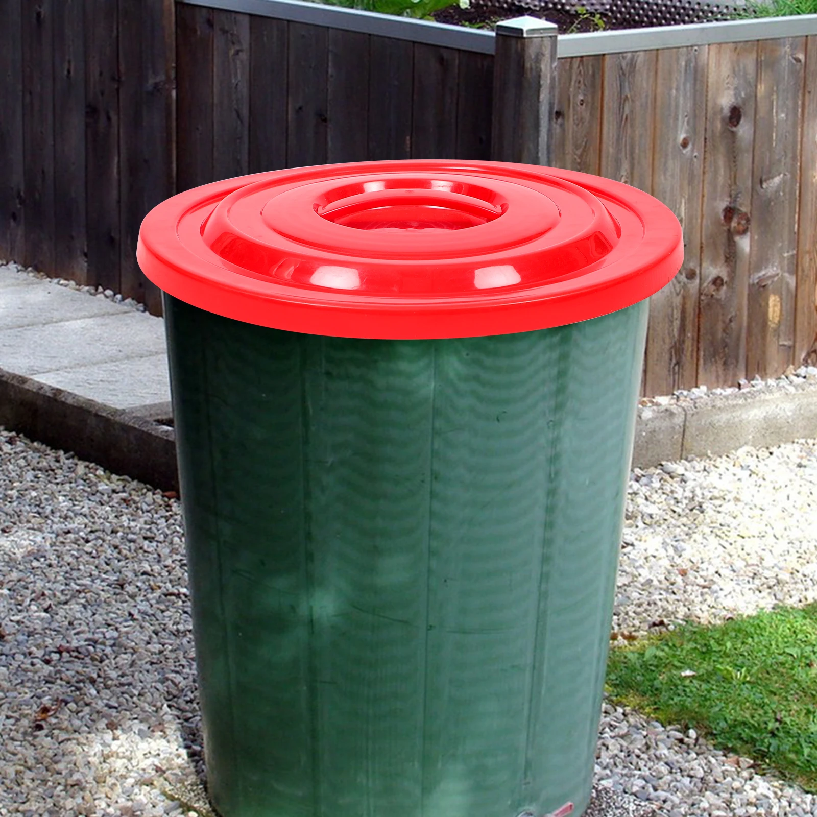 

Sanitation Waste Bin Lid Heavy-Duty Plastic Trash Can Cover Large Outdoor Trash Container Lid Replacement for Parks Hospitals