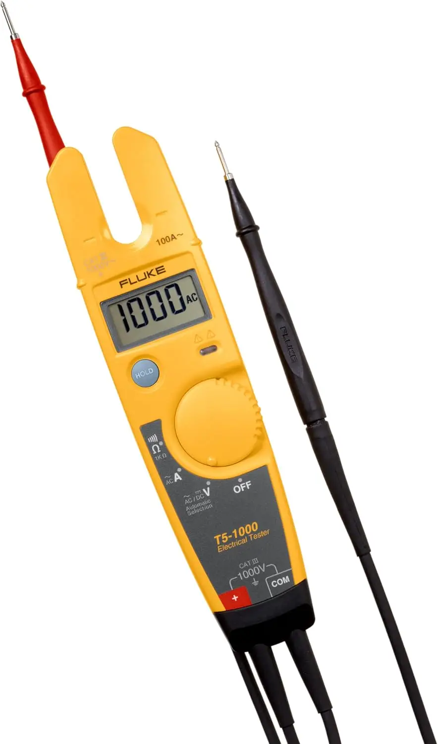 T5-1000 Voltage, Continuity and Current Tester, OpenJaw Design For Current Measurements Without Metallic Contact, Includes Detac