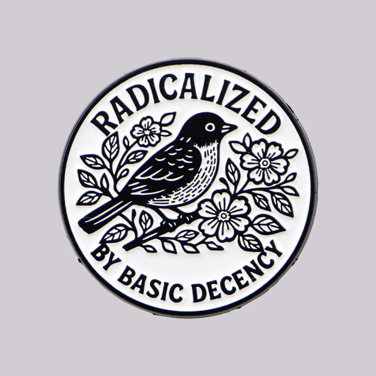 RADICALIZED BY BASIC DECENCY Enamel Pin Cute Bird Brooch Lapel Pins Badge on Backpack Clothing Accessories Fashion Jewelry Gifts