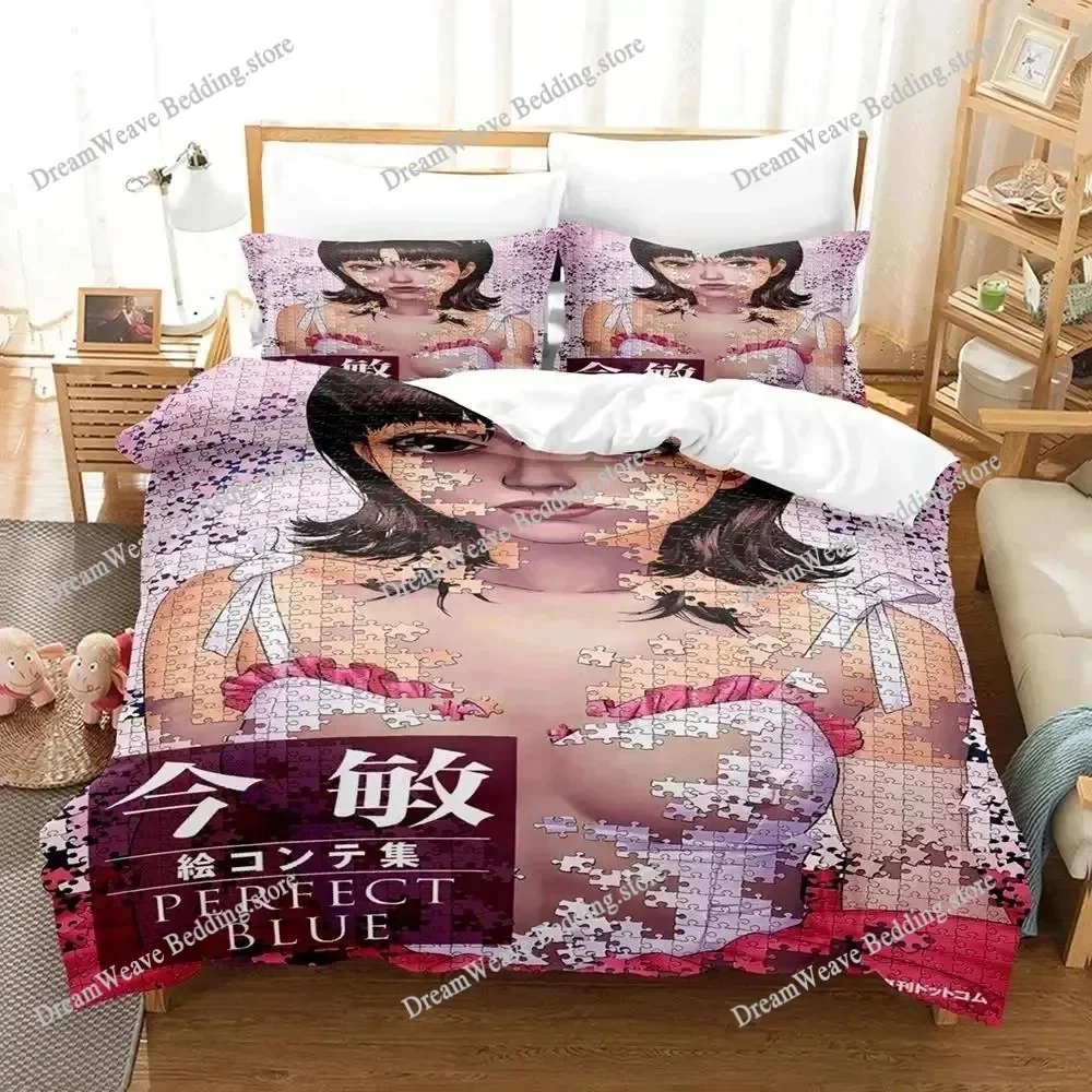 

Anime Art of Satoshi Kon Bedding Set Duvet Cover Bed Set Quilt Cover Pillowcase Comforter King Queen Size Boys Adult Luxury Gift