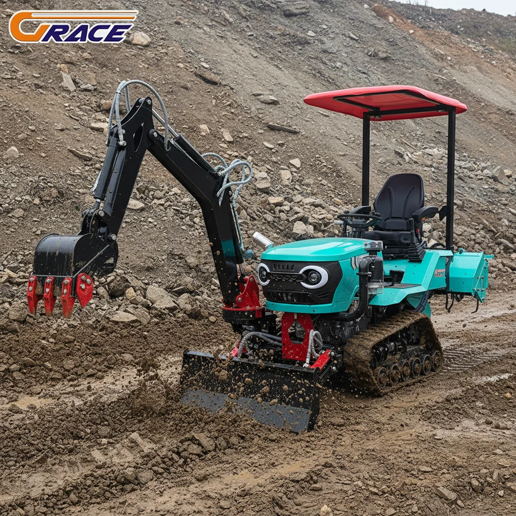 

Customization Euro V Emission Farm Tractor 35HP 50HP Garden Crawler Tractor With Tools Accessories