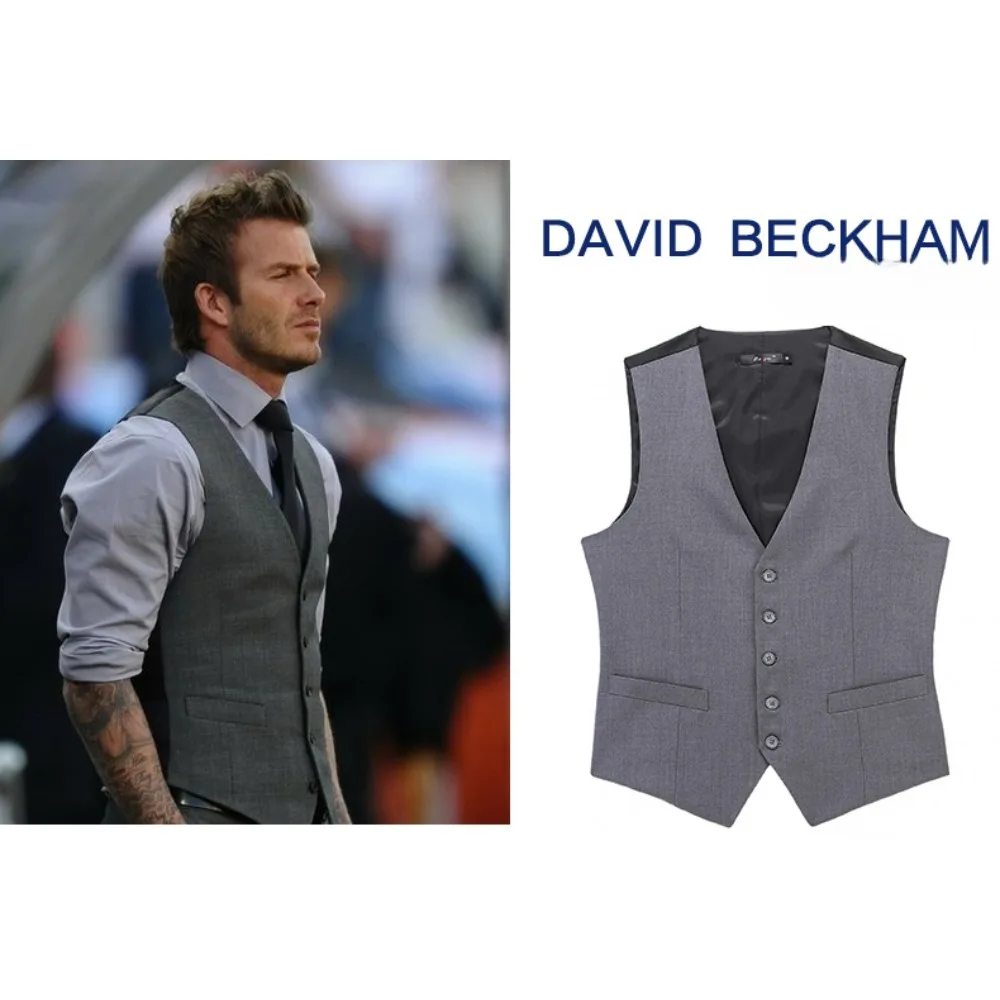 Men's Large Size Korean Version Slim-fit Suit Waistcoat Men's Wedding Business Vest British Casual Clip Fashion Men