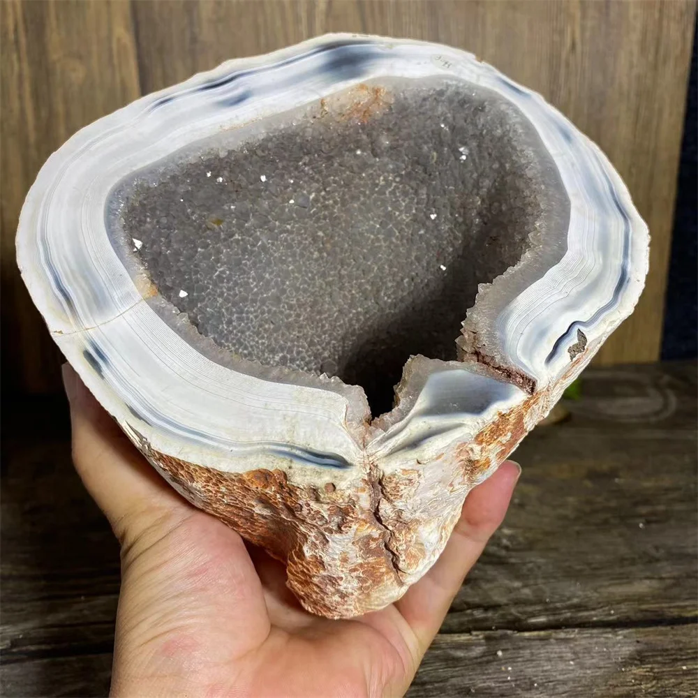 3045g Crystal Natural Agate Cluster Flash Stone Quartz Free Form Specimen Gemstones Minerals Spiritual  Ornaments Decoration