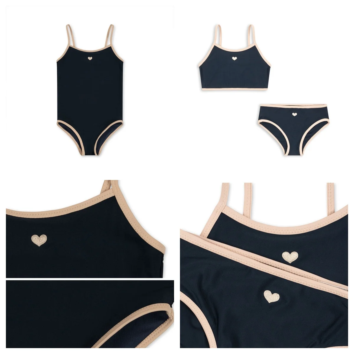 

Цельный купальник для девочек с бретельками, вышивкой в виде 26 сердечек, без рукавов, быстросохнущий, для плавания, отдыха и термальных источников