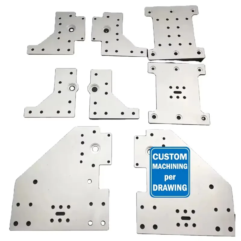 مجموعة ألواح جسرية من الفولاذ الألومنيوم 6061-T6 مخصصة لآلة CNC للألواح العملاقة