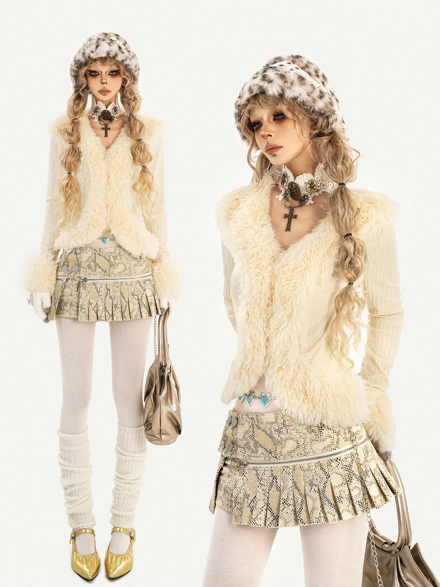 

Nico Molly Long Sve вязаный свитер женский облегающий кардиган с шерстяным воротником для ленивой девушки, повседневный цветной топ