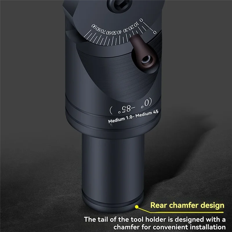 

A84E-For APMT1604 Carbide Inse Chamfering Cutter Head C25 Universal Adjustable 0-85 Degrees Multi-Purpose Milling