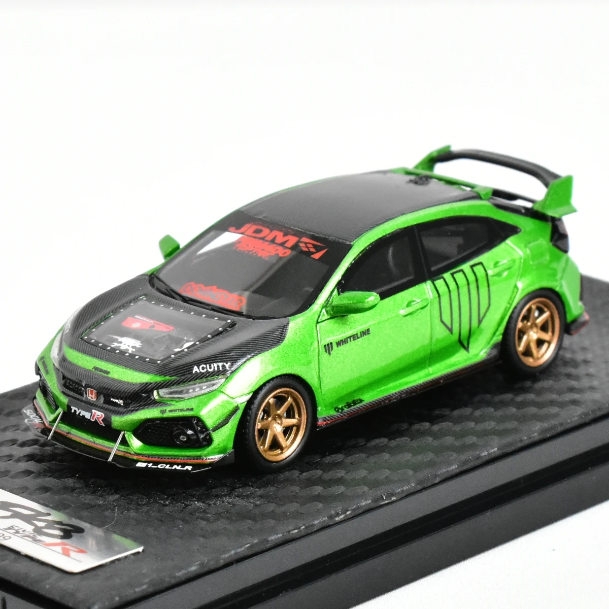 YM MODEL-Voiture l'inventaire CIVIC Type R FK8 en résine, modèle moulé sous pression, échelle 1:64