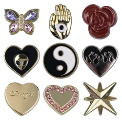 Luxury Designer Charms For Shoe Sandals Metal Jelwery Making For Women Clogs Bling Shoe Accessories Decoration Charm Gifts