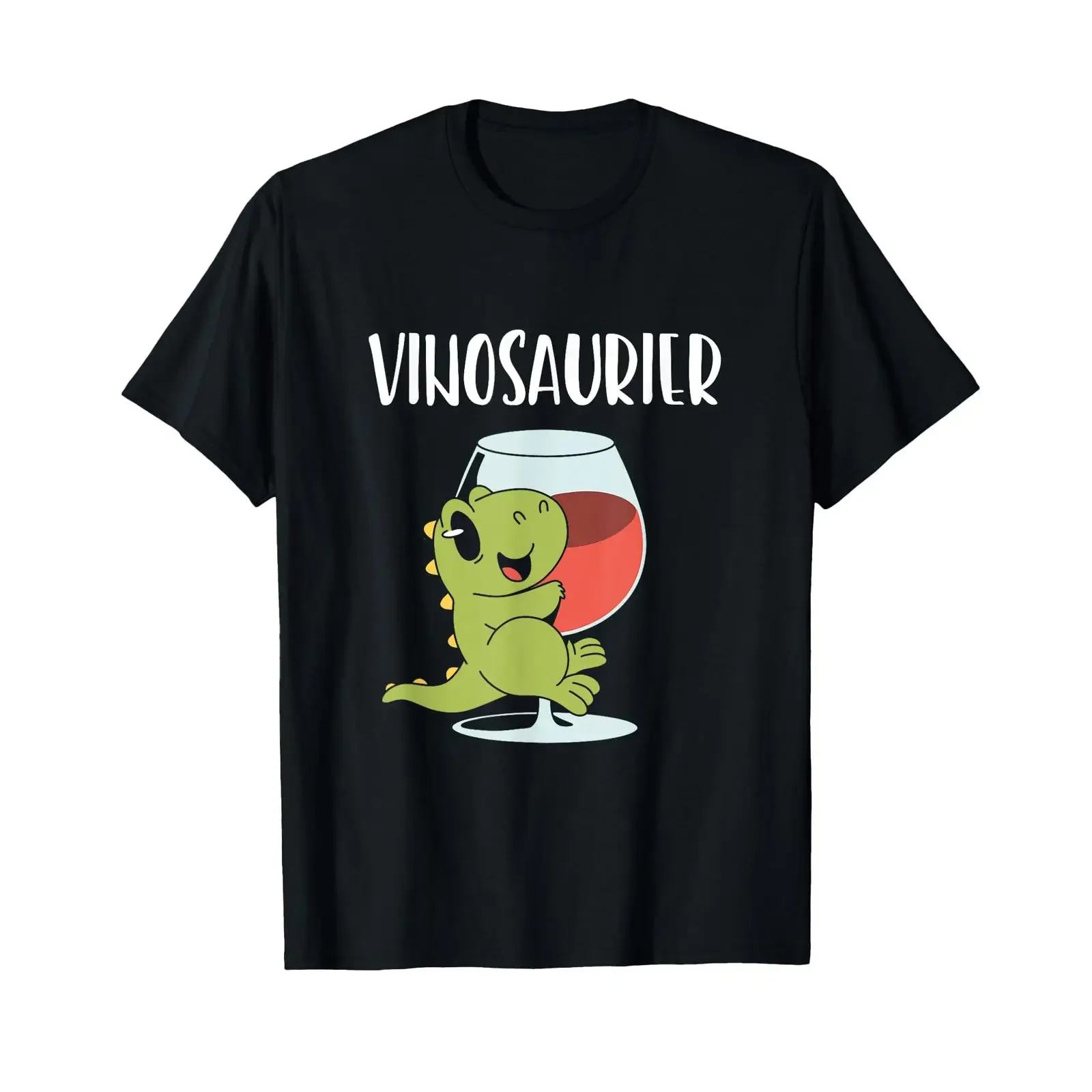 Vinodino Wine Cherie Saufi T Rex Design Vinosaur Shirt vintage Washed fashion Versatile Casual Stretched Slightly Soft Stylish