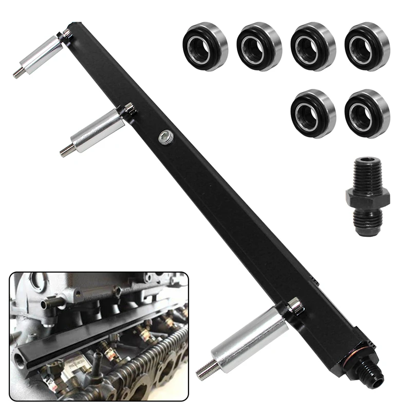 High Flow Injector Fuel Rail For Toyota Soarer Supra MK III Crown 1JZ 1JZGTE 2.5L Engine 1986-1992 Black