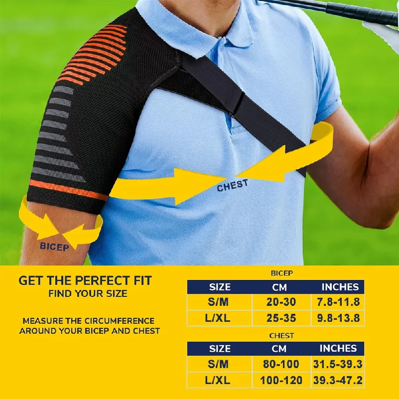 Picture 7: 1pcs  Compression Shoulder Support, Breathable Fabric,Shock-Absorbing Shoulder Brace for Shoulder,Built-in Gel Padding