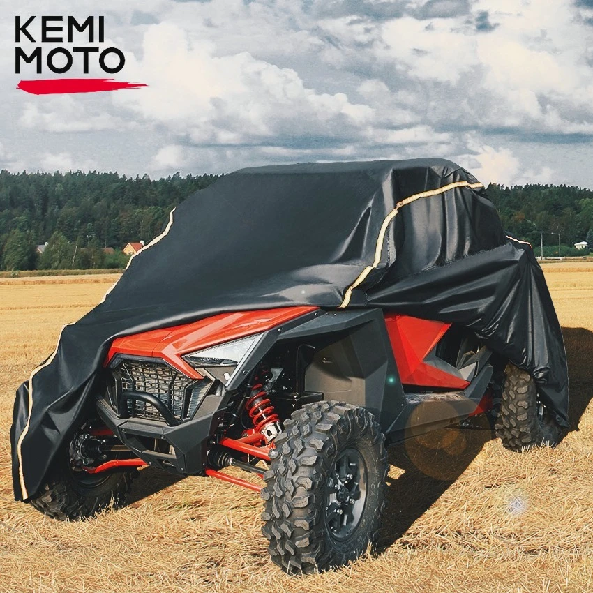 KEMIMOTO UTV Water Resistant Storage Cover Compatible with Polaris Ranger RZR 570 700 800 900 S 1000 XP Black Fits 2-Door UTVs