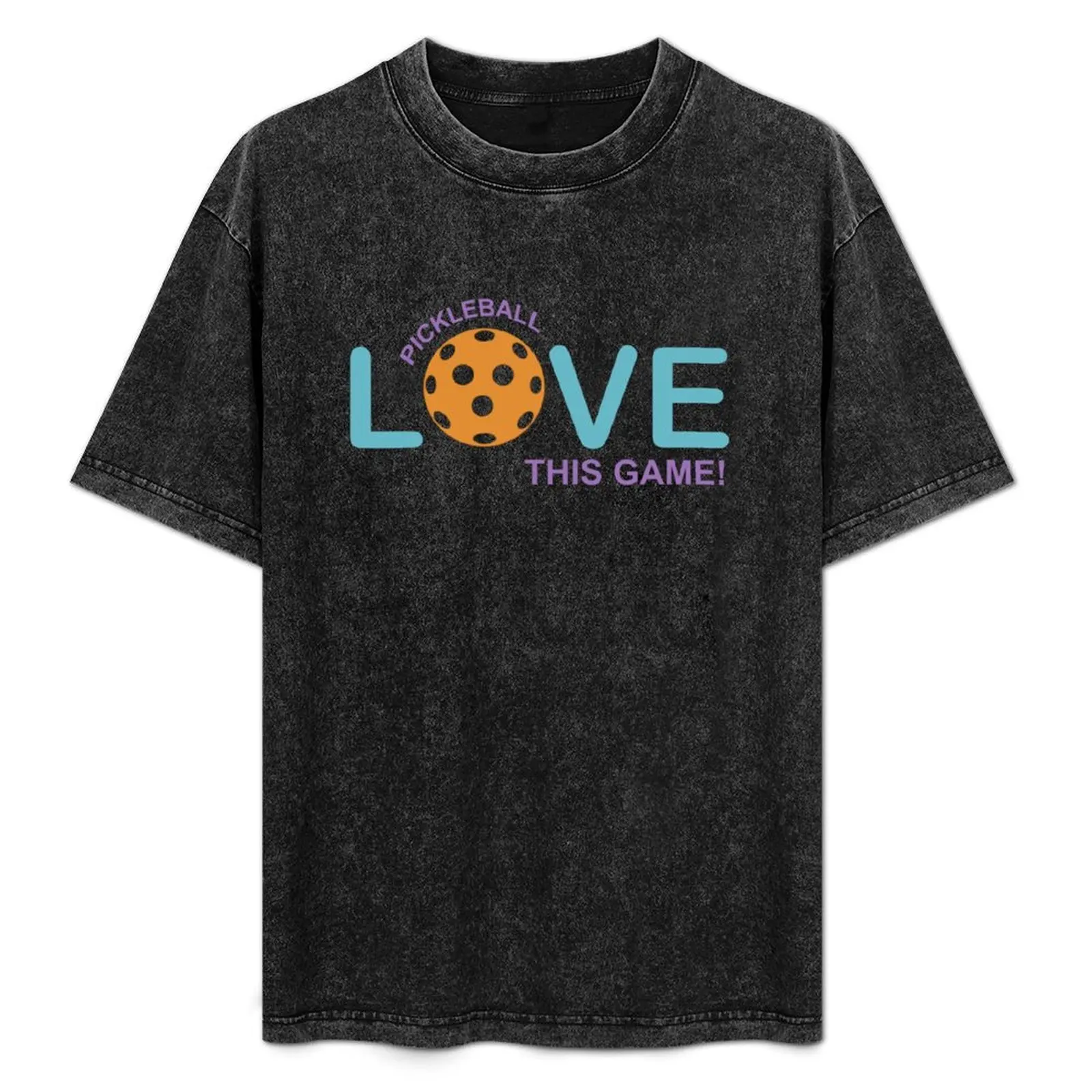 

I Love Pickleball Game T-Shirt Running Gym Short Sleeve Sports Tee