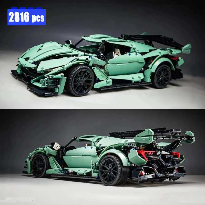 

New 66001 Technical Sports Car Building Blocks Model City Remote Control Racing Bricks Assembling 2816pcs Toys for Children Gift