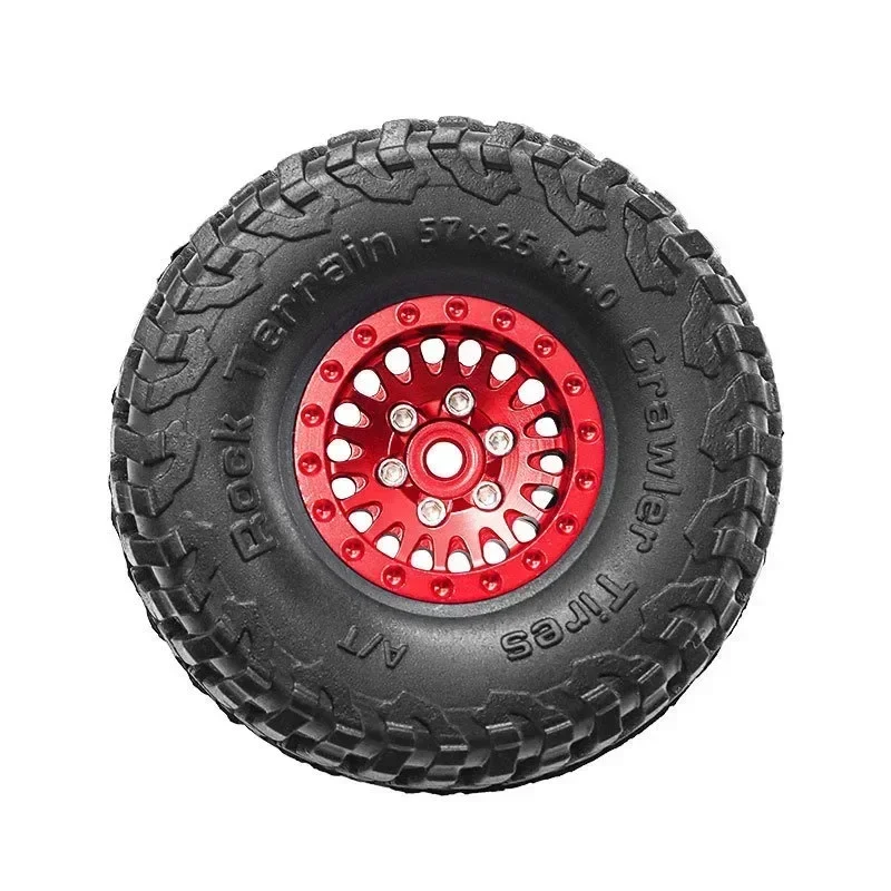 1/18 1/24 Trx4M Land Rover Liema 1.0inch Tire Hub Climbing Car Aluminum Alloy Hub Scx24 Fms (Bai Luchi + Water Drop Hub)