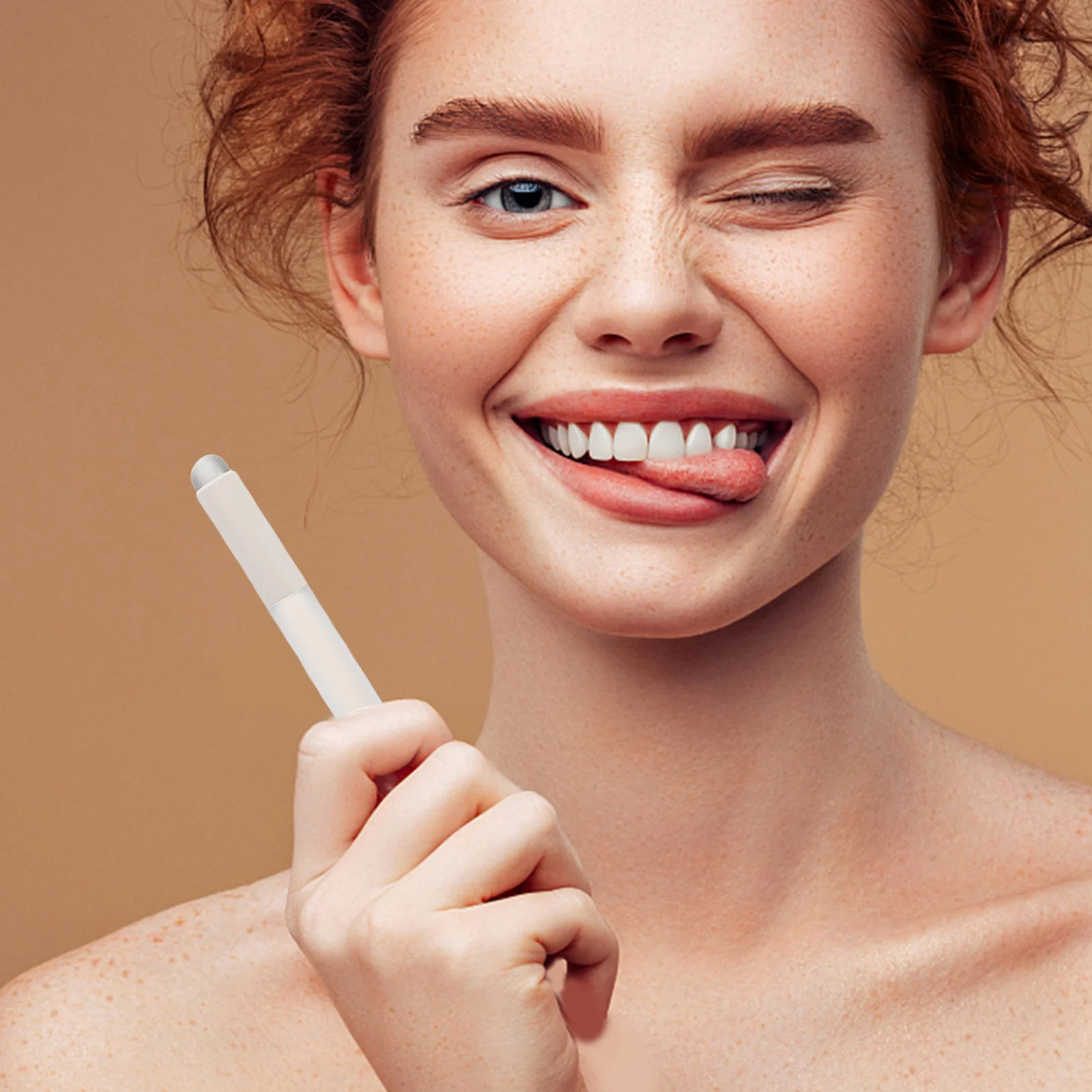 シリコーンリップブラシポータブルラウンドヘッドメイクアップアプリケータークリアゼリーテクスチャ正確な塗布口紅グロスバームマスク