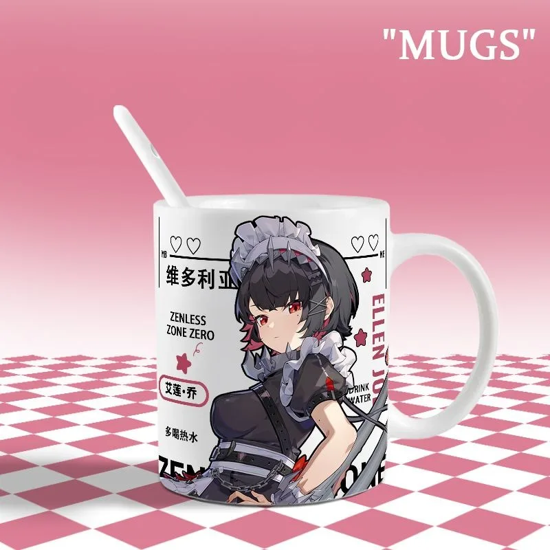 Anime Zenless Zone Zero Cosplay Billy The Kid Ellen Joe Ben Bigger Corin Cup Ceramic Print Coffee Milk Tea Juice Mug Gift Cups