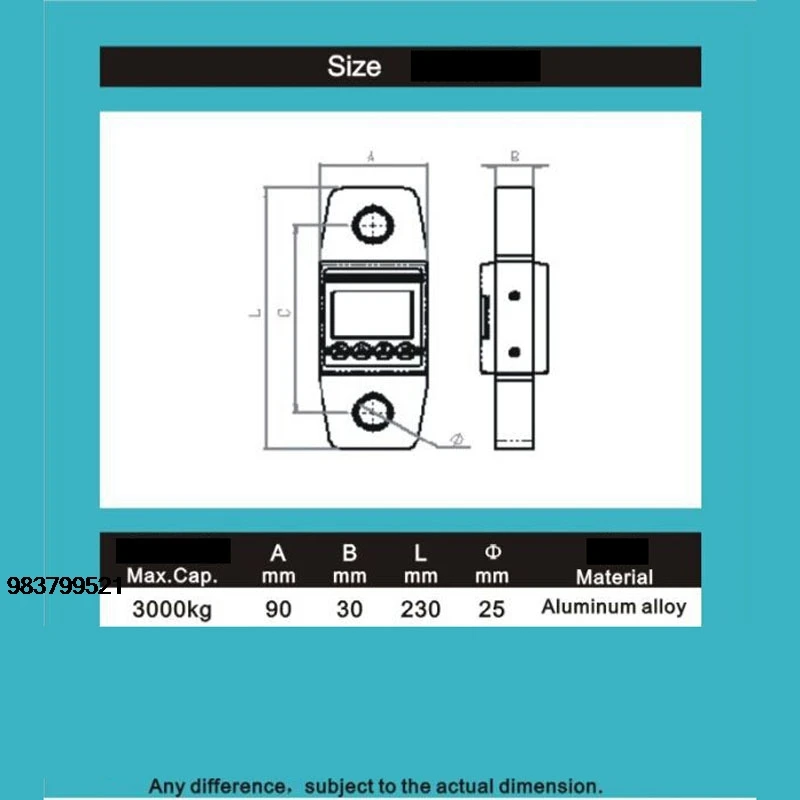 Good Price 3000kg 3T Crane Scale High Precision Weighing Scale Digital Hanging Scale Without Hook